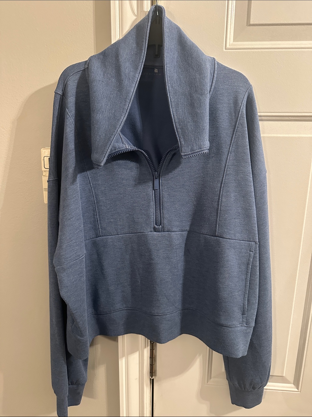 Travis Mathew Men's Half-Zip Sweater In Dusty Blue